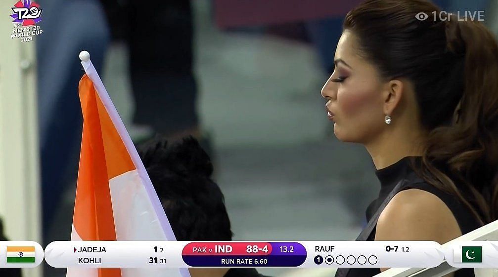Bollywood actress Urvashi Rautela was also in the stands